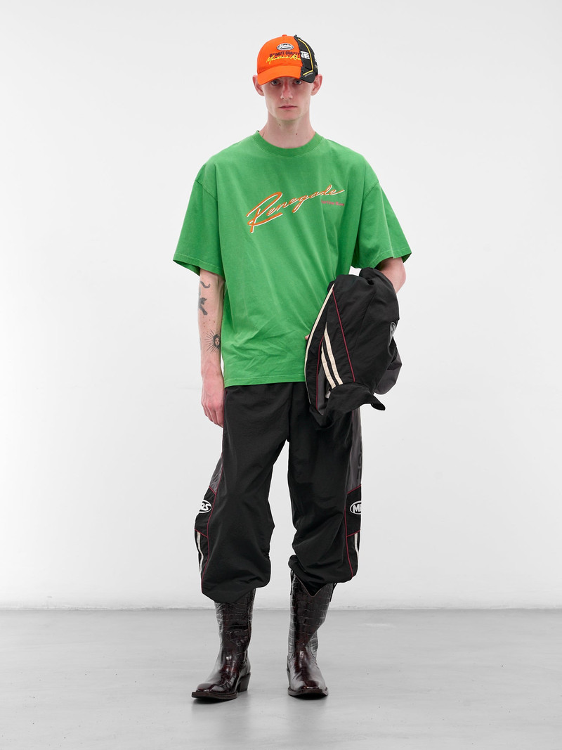 Martine Rose Black Nylon Stripe Joggers outlook
