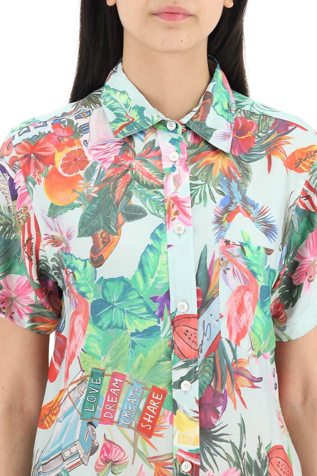 CLARISSA SHIRT WITH TROPICAL PRINT - 5