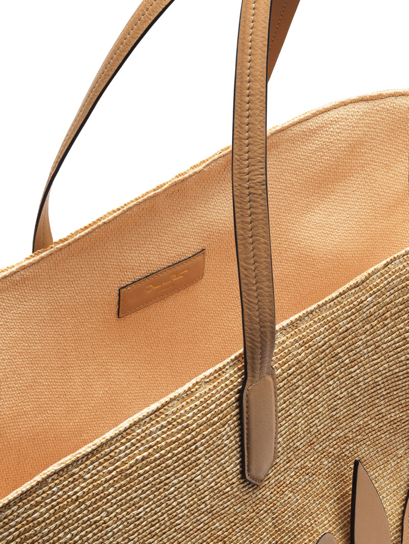 LARGE TULIP RAFFIA TOTE 4