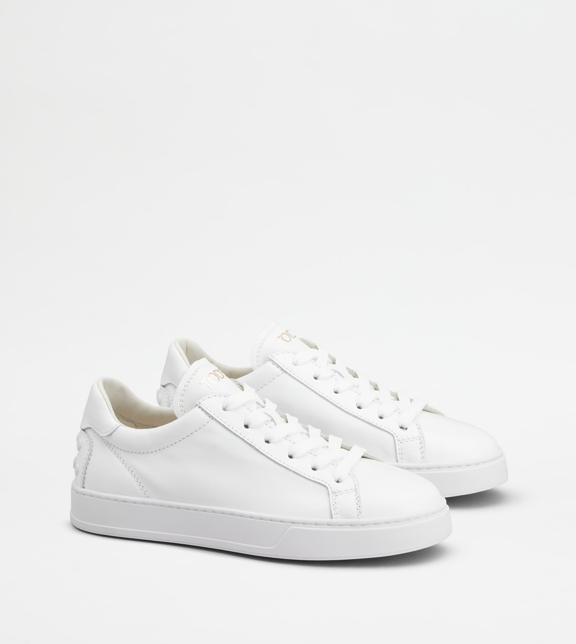SNEAKERS IN LEATHER - WHITE - 2