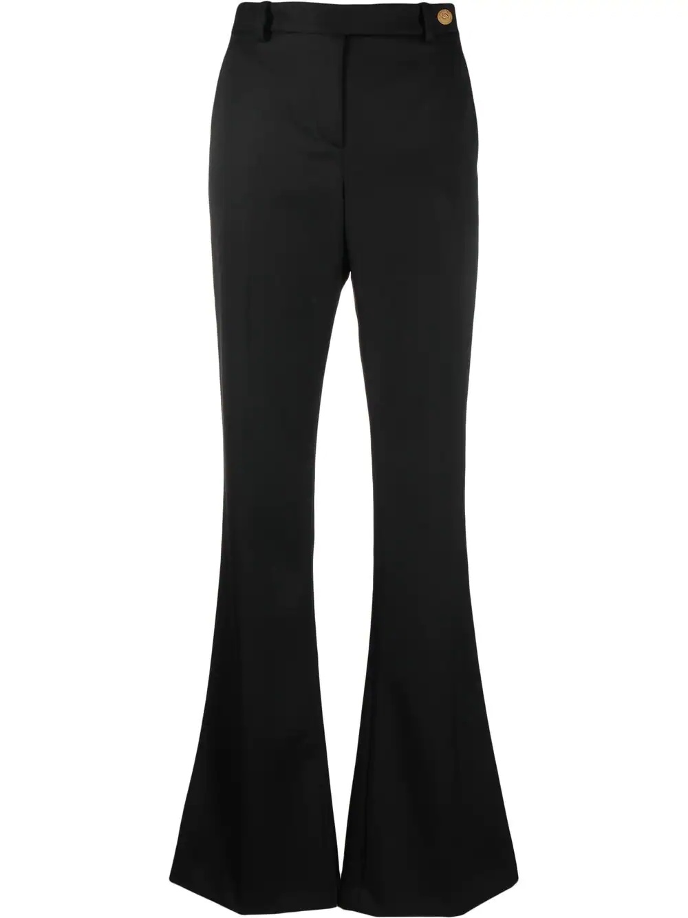 high-waisted flared trousers - 1