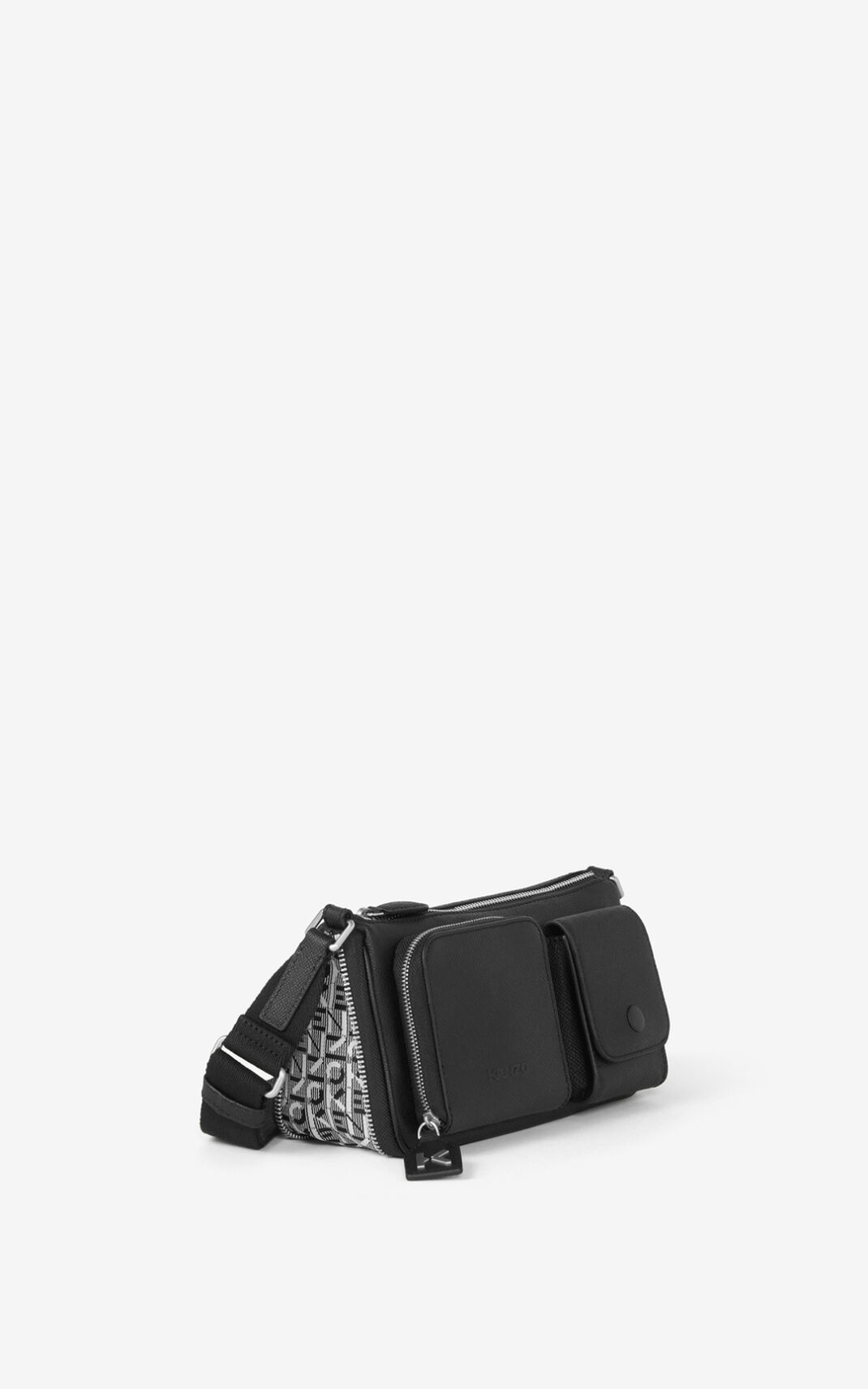 Small KENZO Kompact grained leather shoulder bag - 3