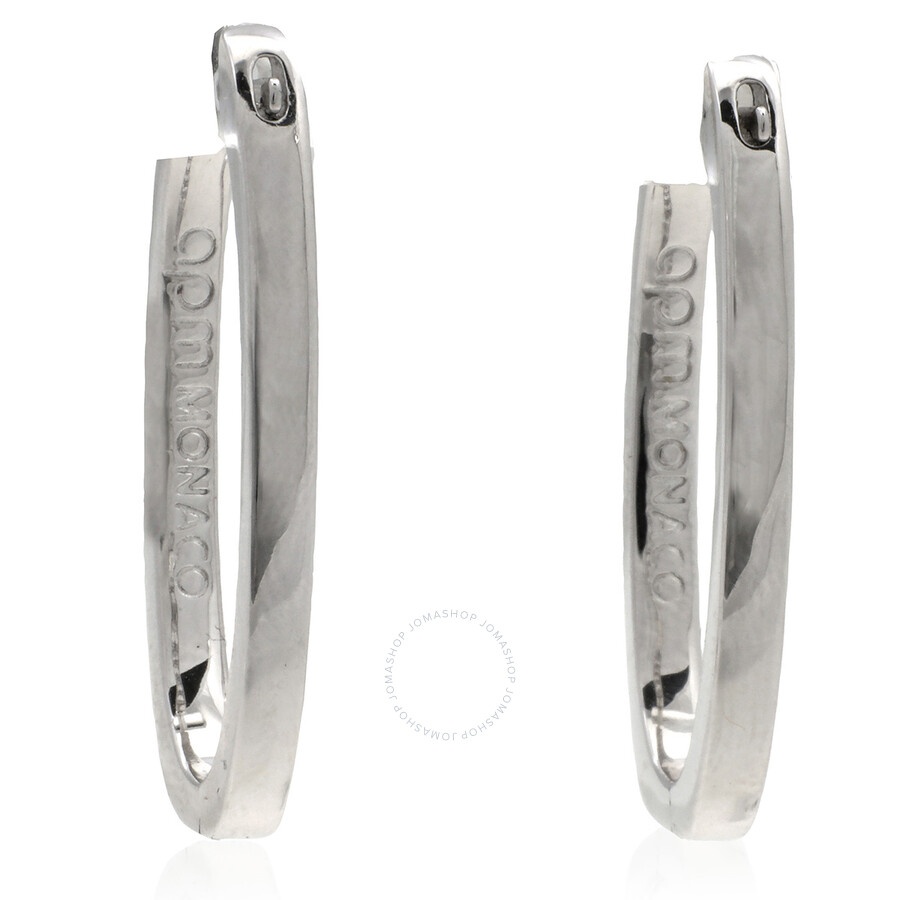 Apm Monaco - APM Monaco Pave Oval Sterling Silver Earrings - 3