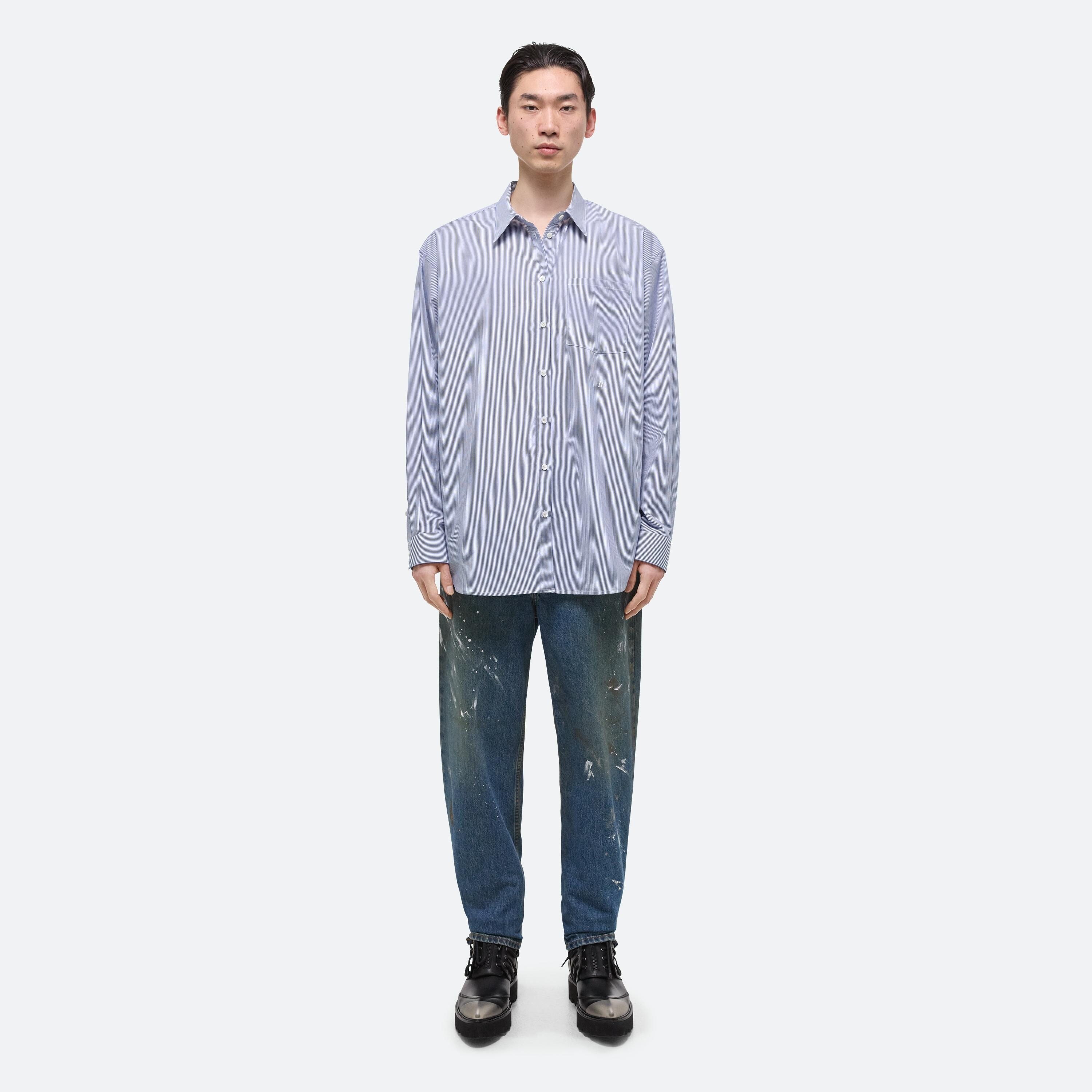 OVERSIZED STRIPED POPLIN SHIRT - 4