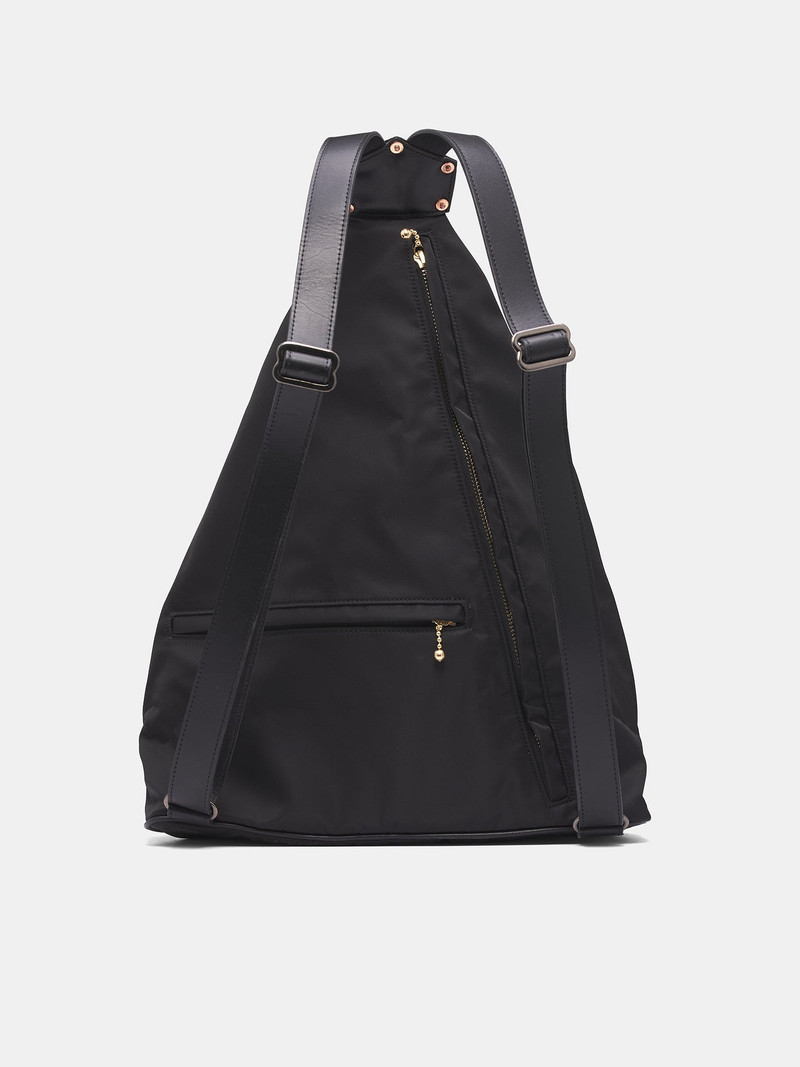 Kapital Black Nylon & Leather Medicine Bag outlook