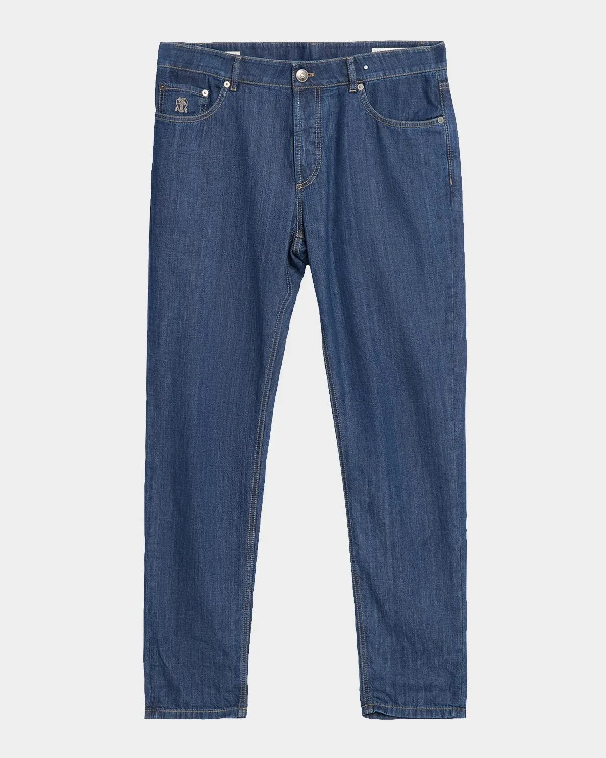Men's Straight-Leg Denim Five-Pocket Pants - 1