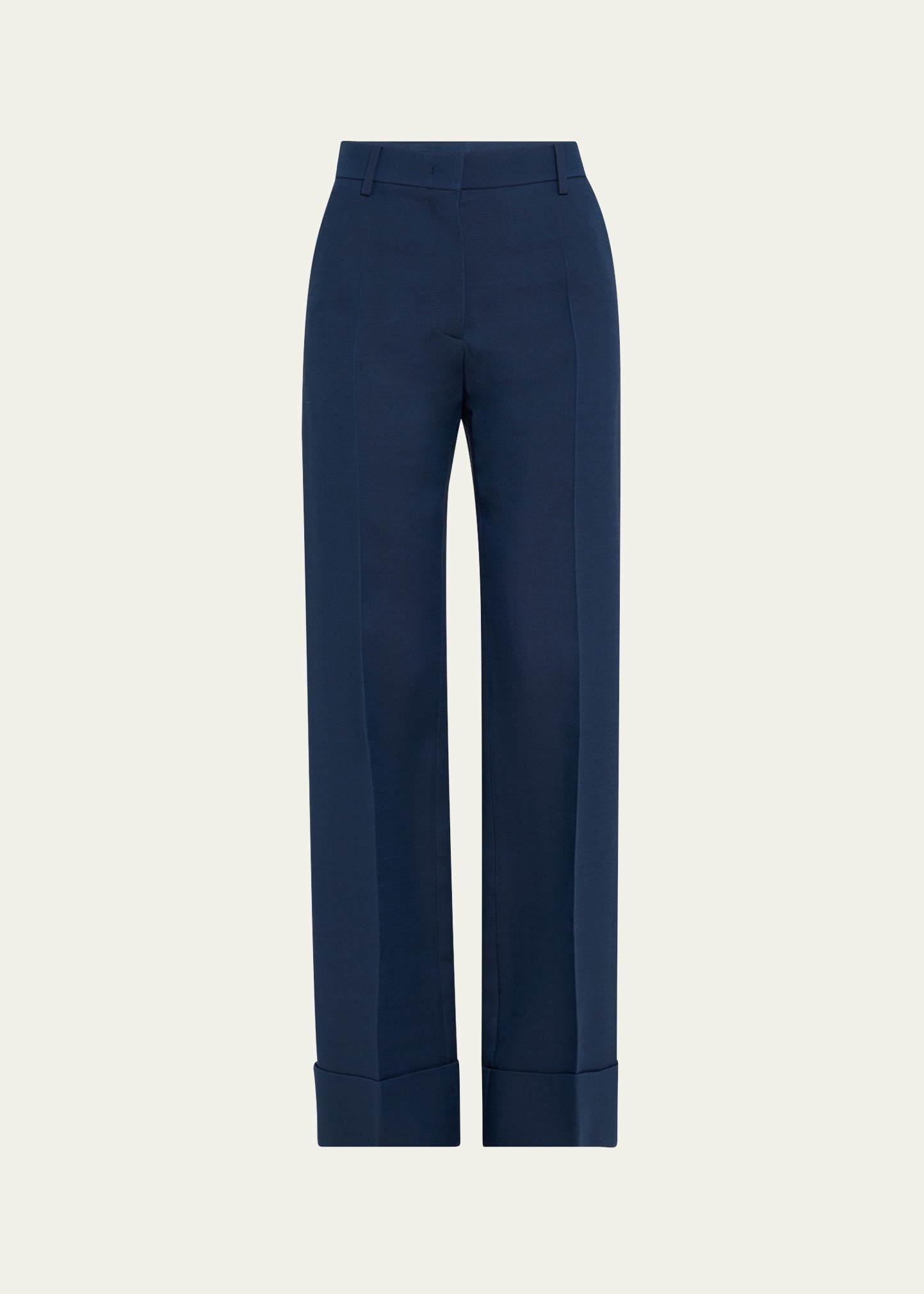 Cuffed Suiting Wool Trousers - 1