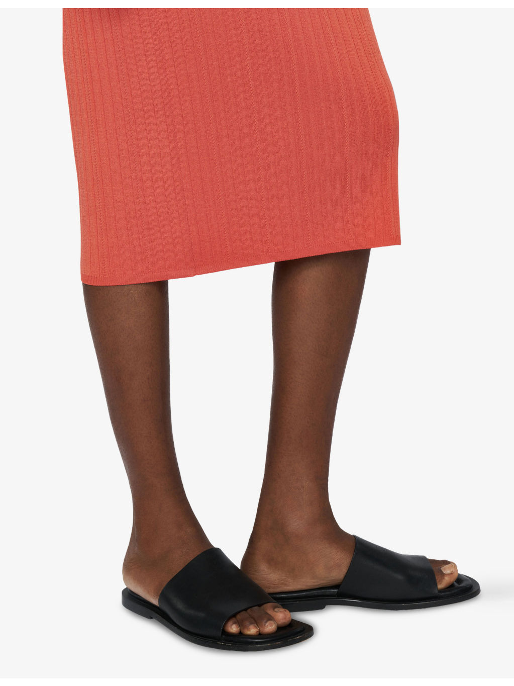 Ribbed Slim-Fit Stretch-Woven Midi Skirt - 5