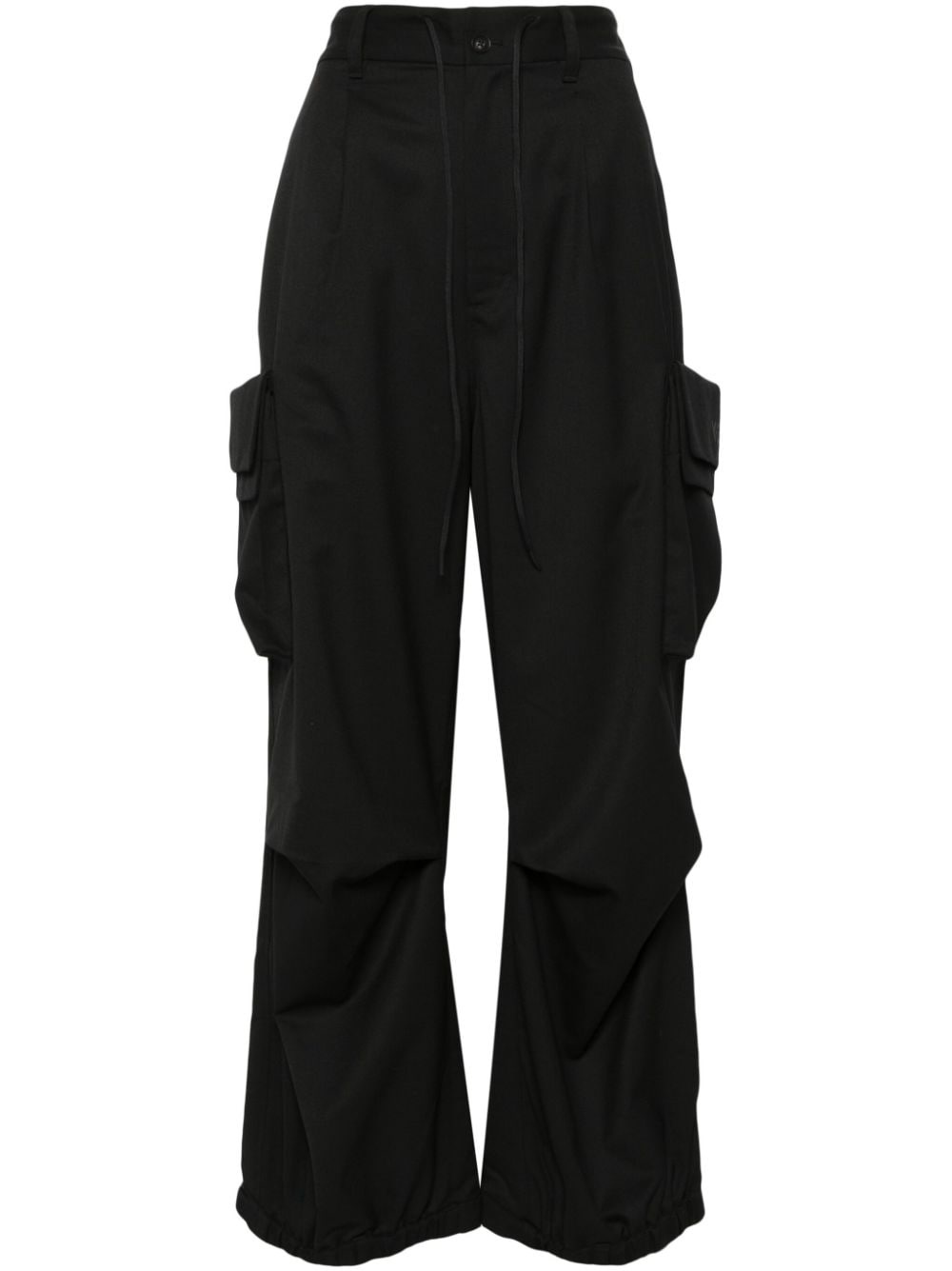 wide-leg cargo trousers - 1