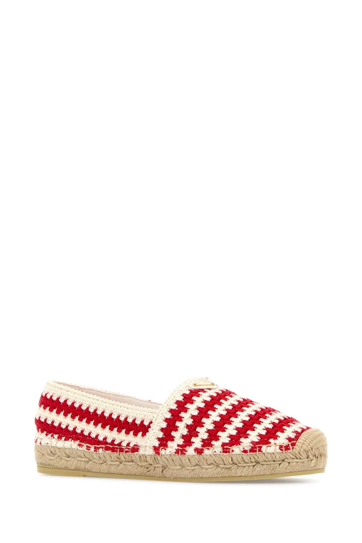 Prada Women Two-Tone Crochet Espadrilles - 2
