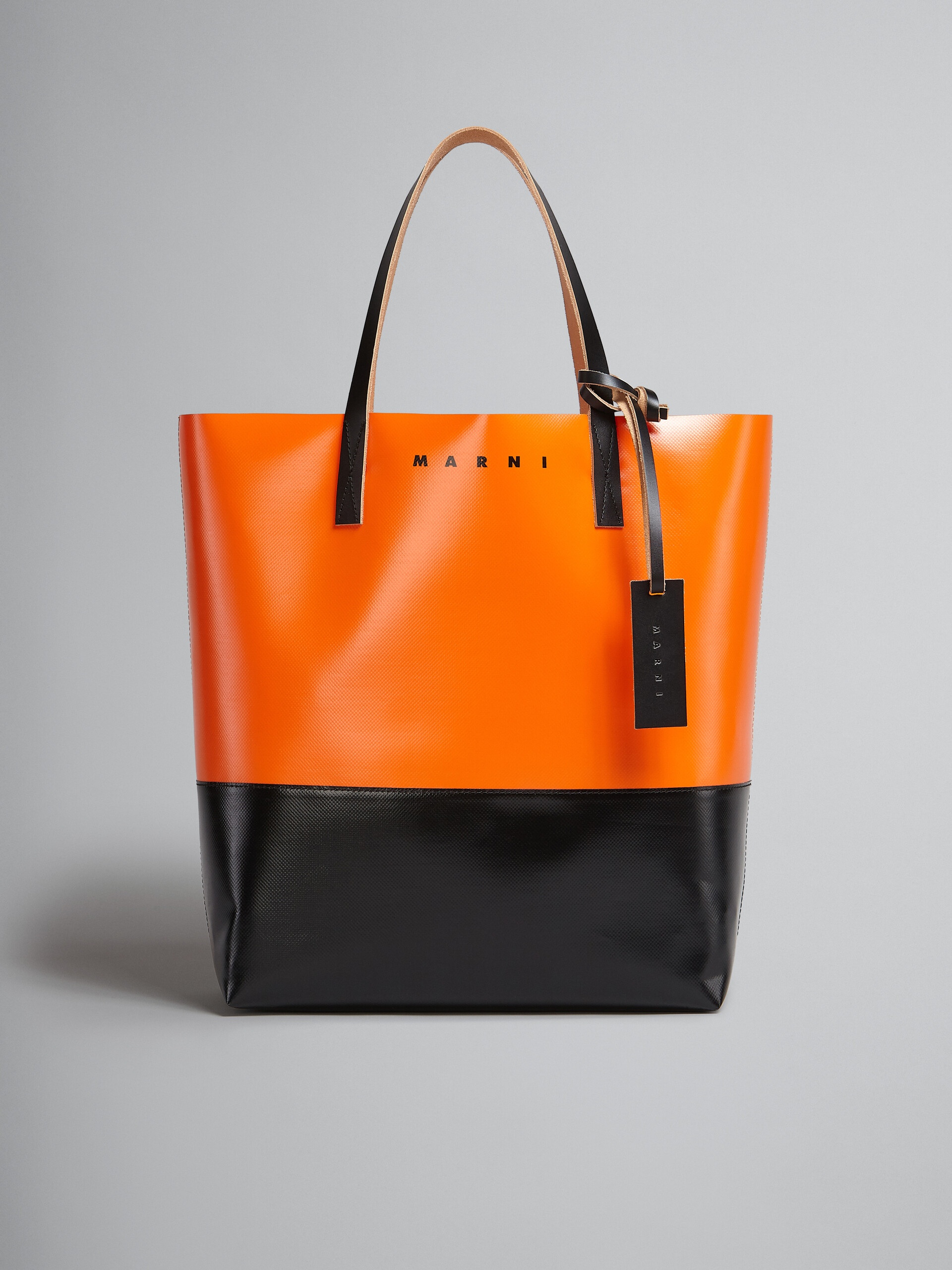 ORANGE AND BLACK TRIBECA SHOPPING BAG - 1