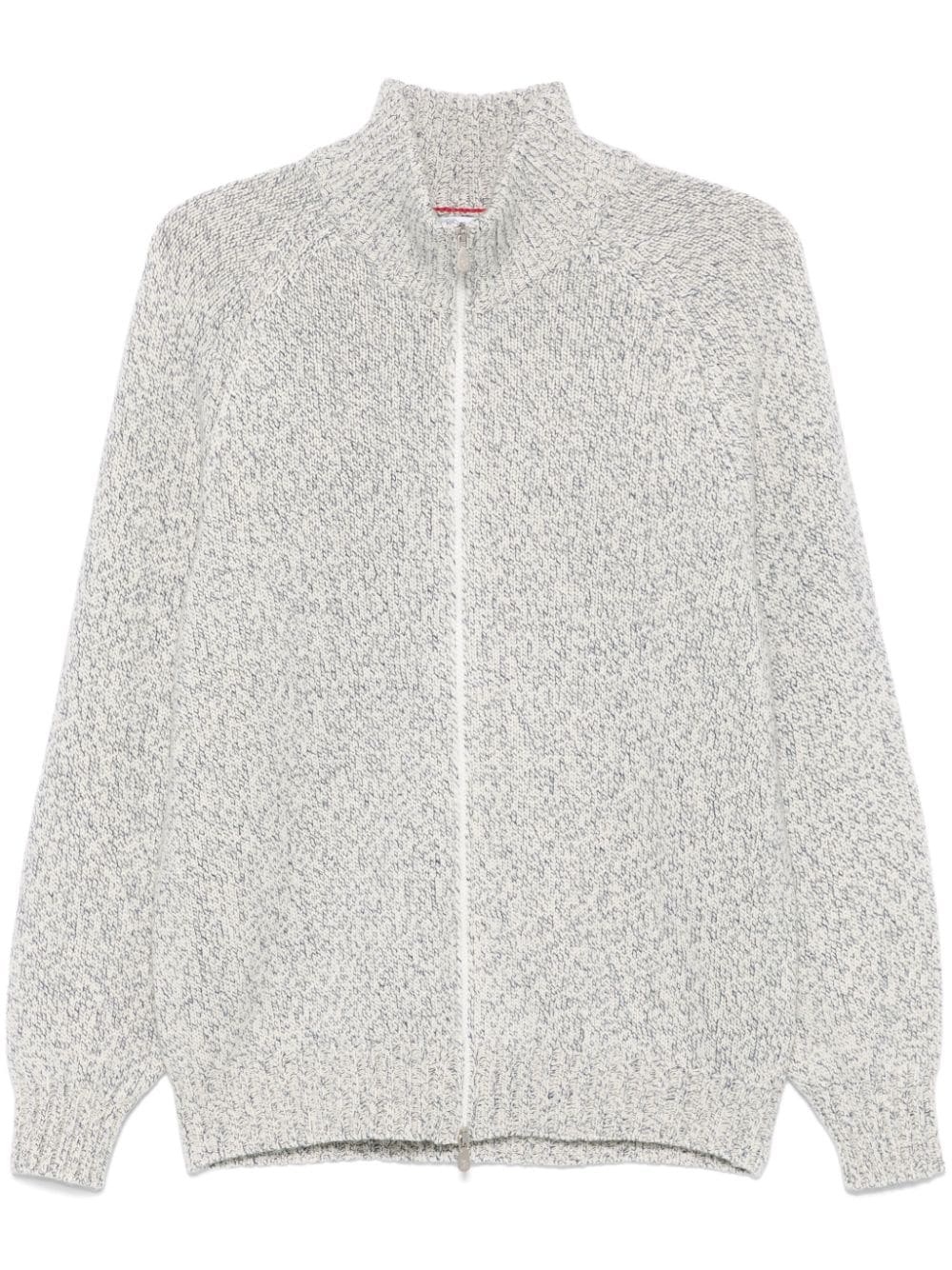 mouliné cashmere cardigan - 1