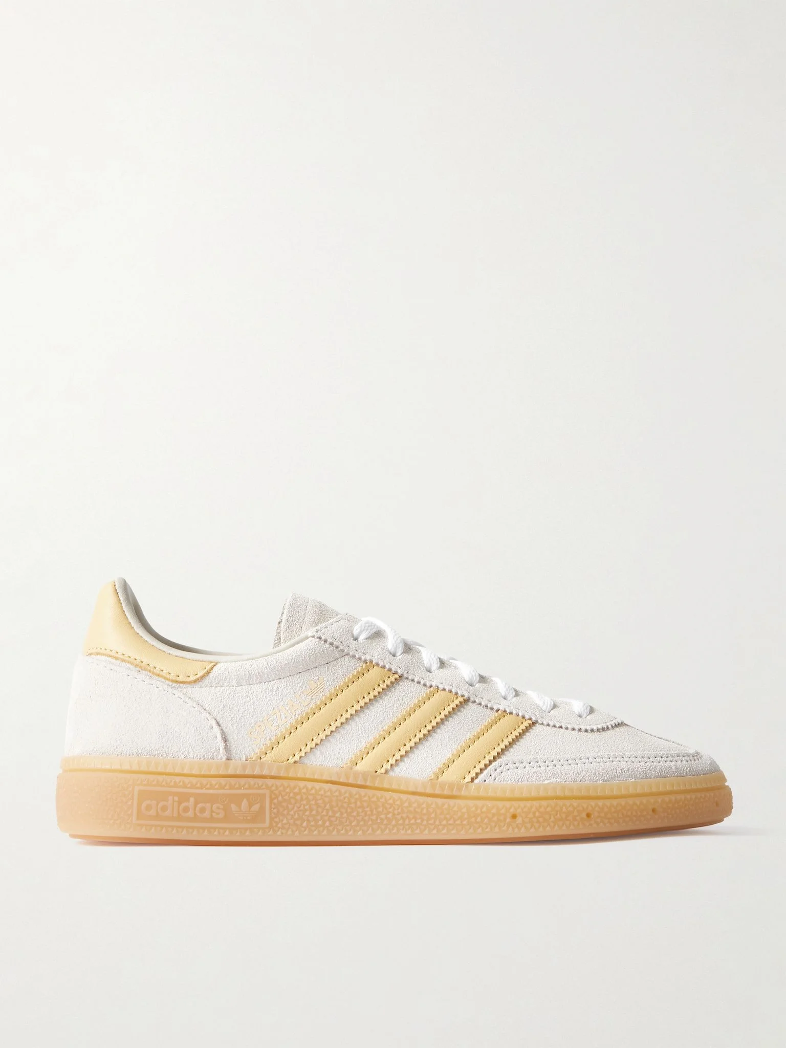 Handball Spezial leather-trimmed suede sneakers Ecru - 1