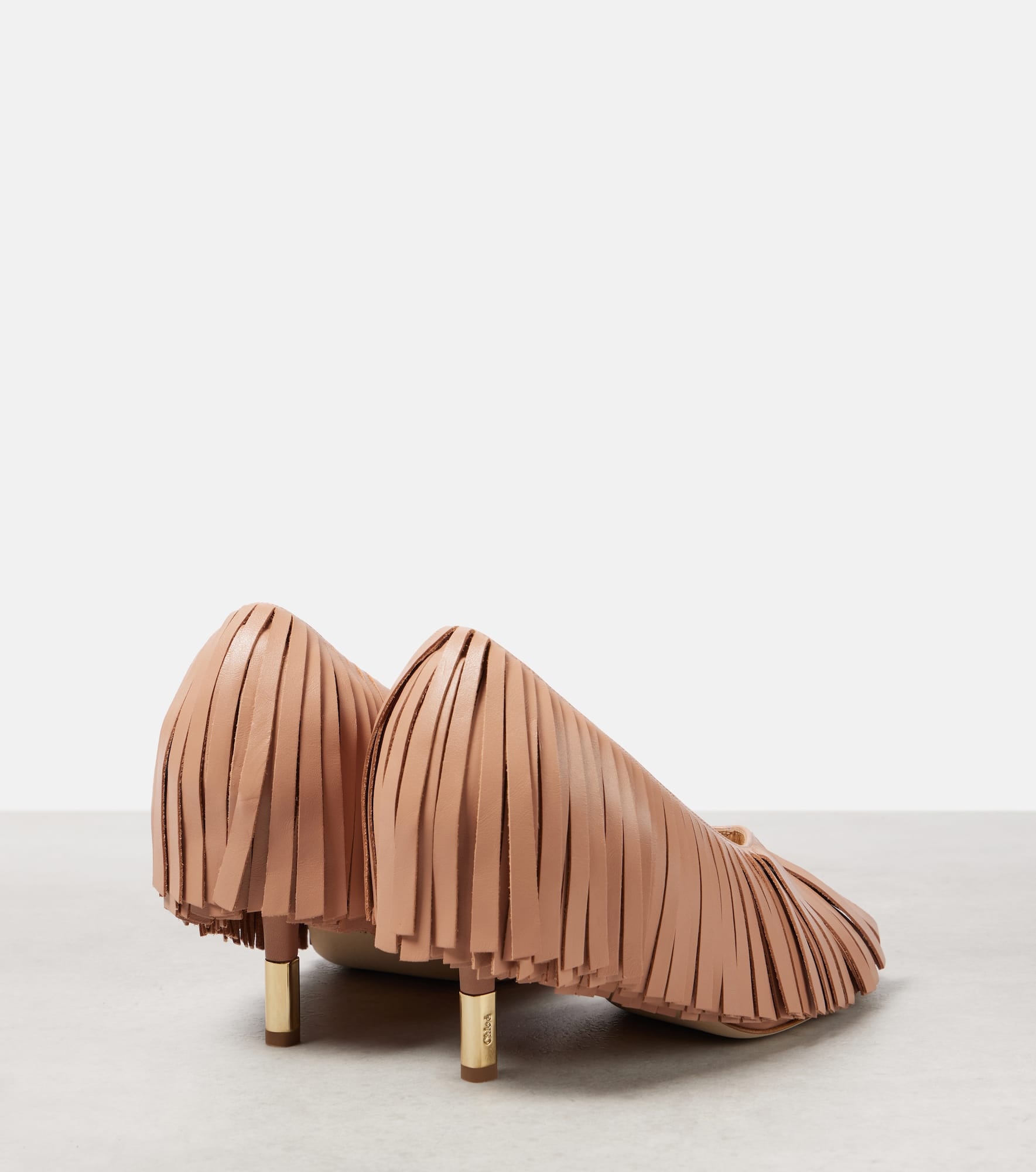Mona fringed leather pumps - 2
