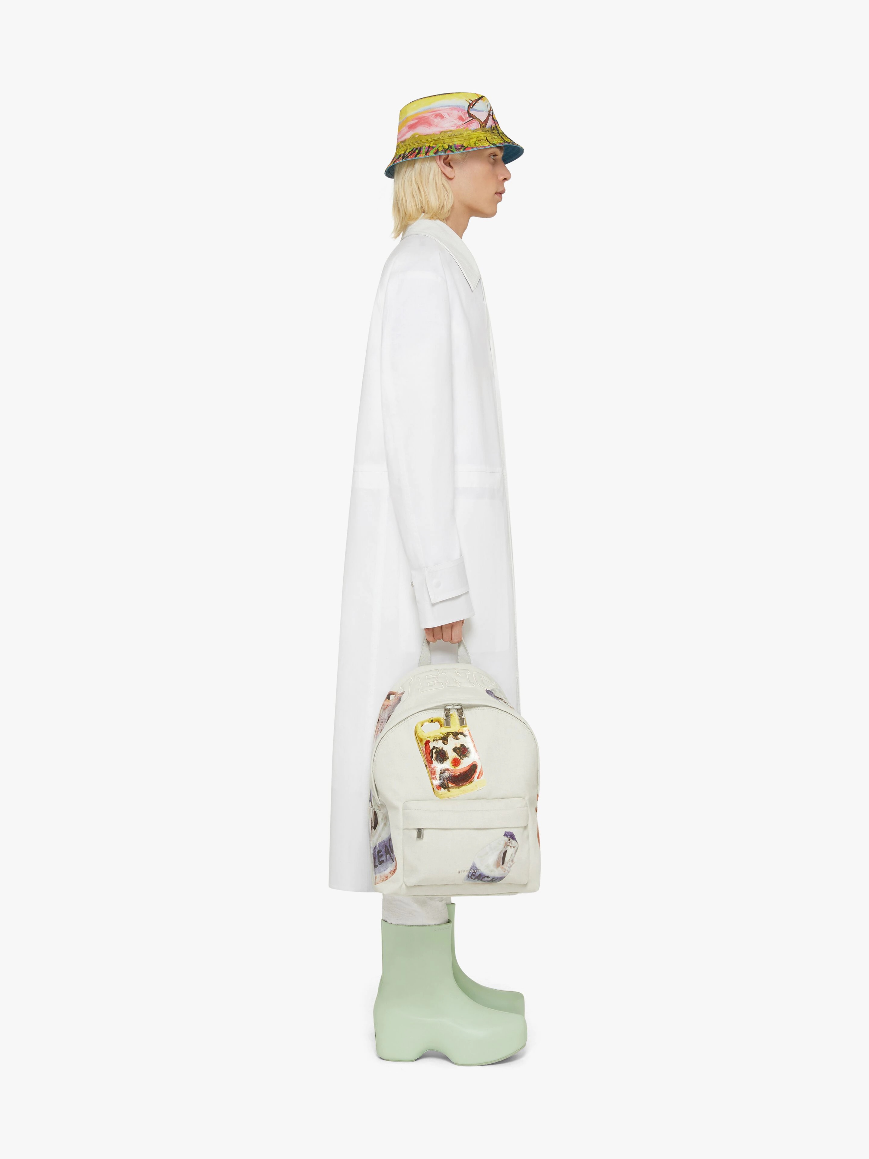 TRENCH COAT IN COTTON WITH COLLAR IN 4G LEATHER - 3