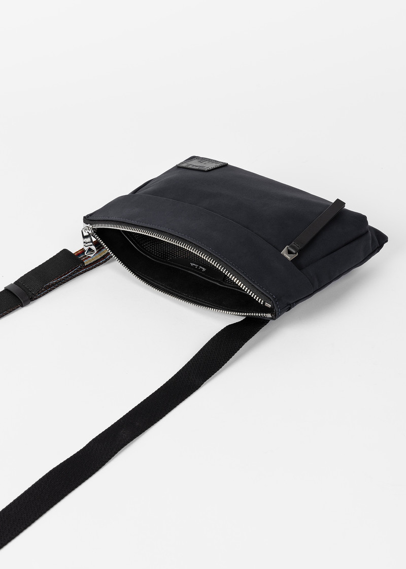 Navy Cotton-Blend Canvas Cross-Body Bag 6