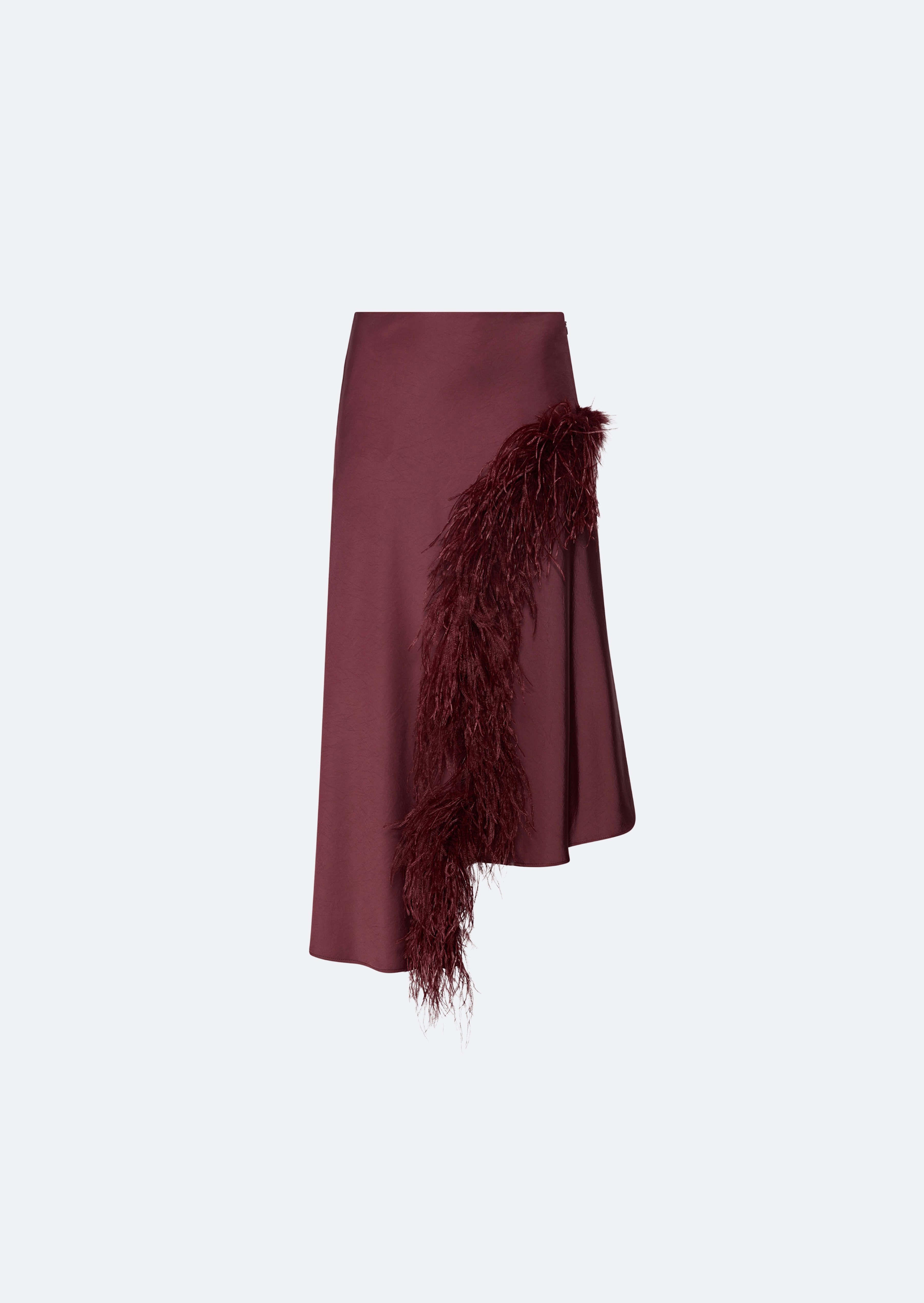 Feather Asymmetrical Midi Skirt - 2