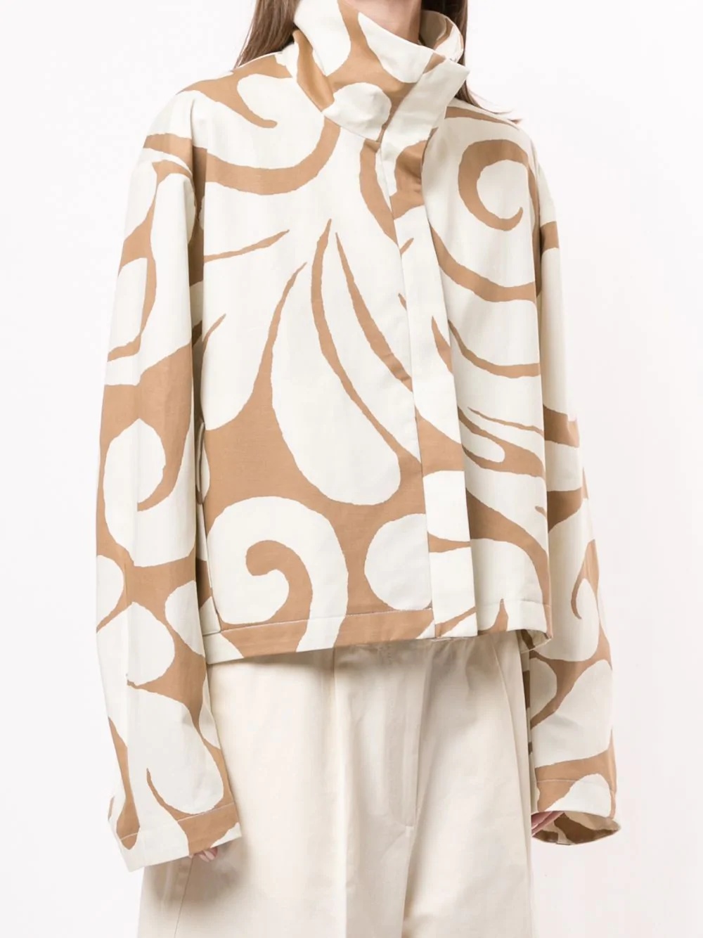 swirly print jacket - 3