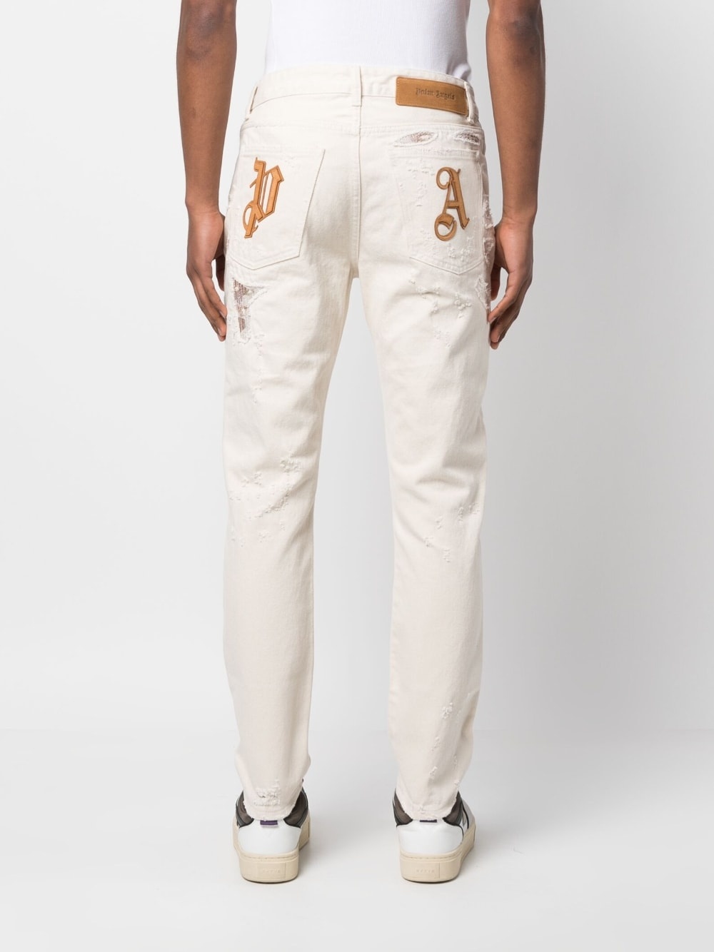 patch-detail denim jeans - 4