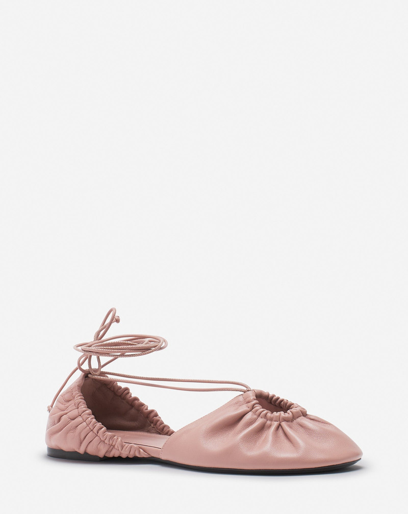 Lanvin MESURE LACE-UP LEATHER BALLERINA outlook