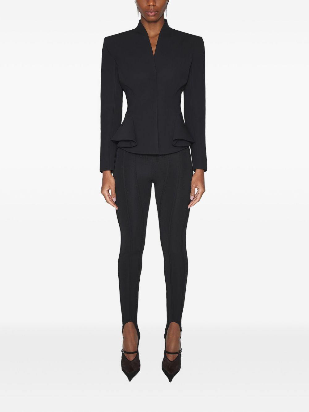 peplum-waist fitted jacket - 2
