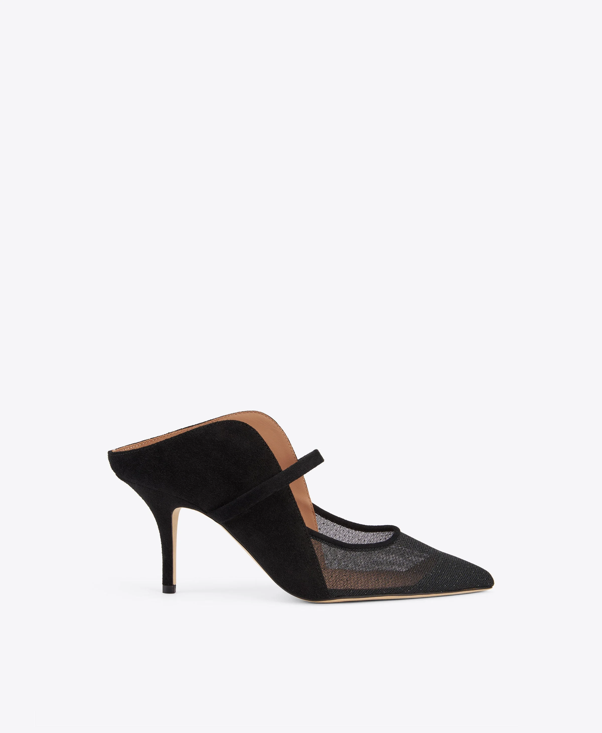 Maureen Arc 70 Black Suede Mules - 1