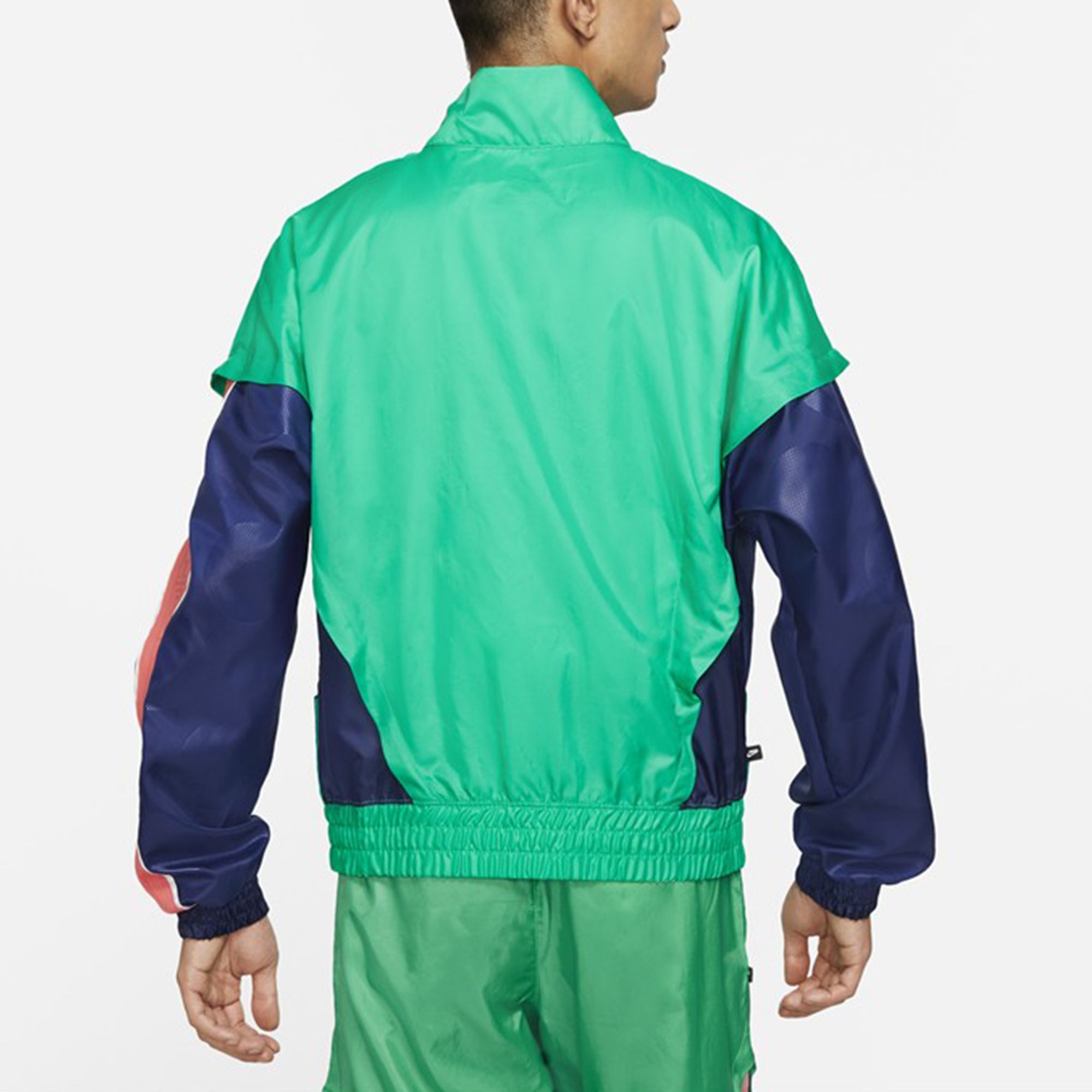 Nike Giannis Lightweight Colorblock Athleisure Casual Sports Woven Stand Collar Jacket Green DA5670- - 5