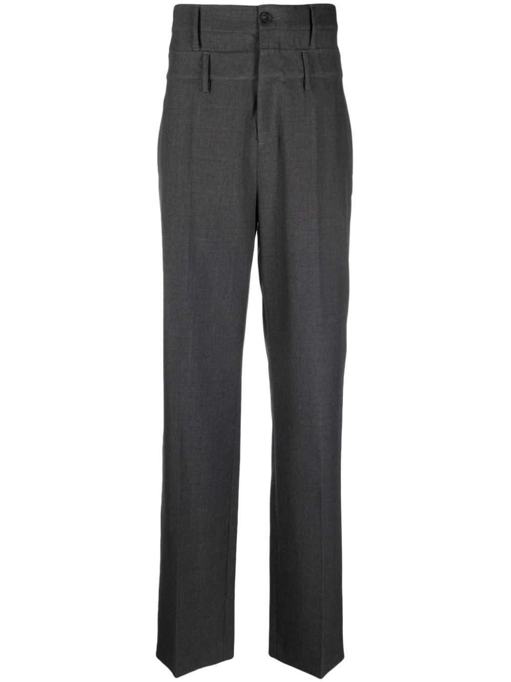 high-waisted virgin-wool trousers - 1