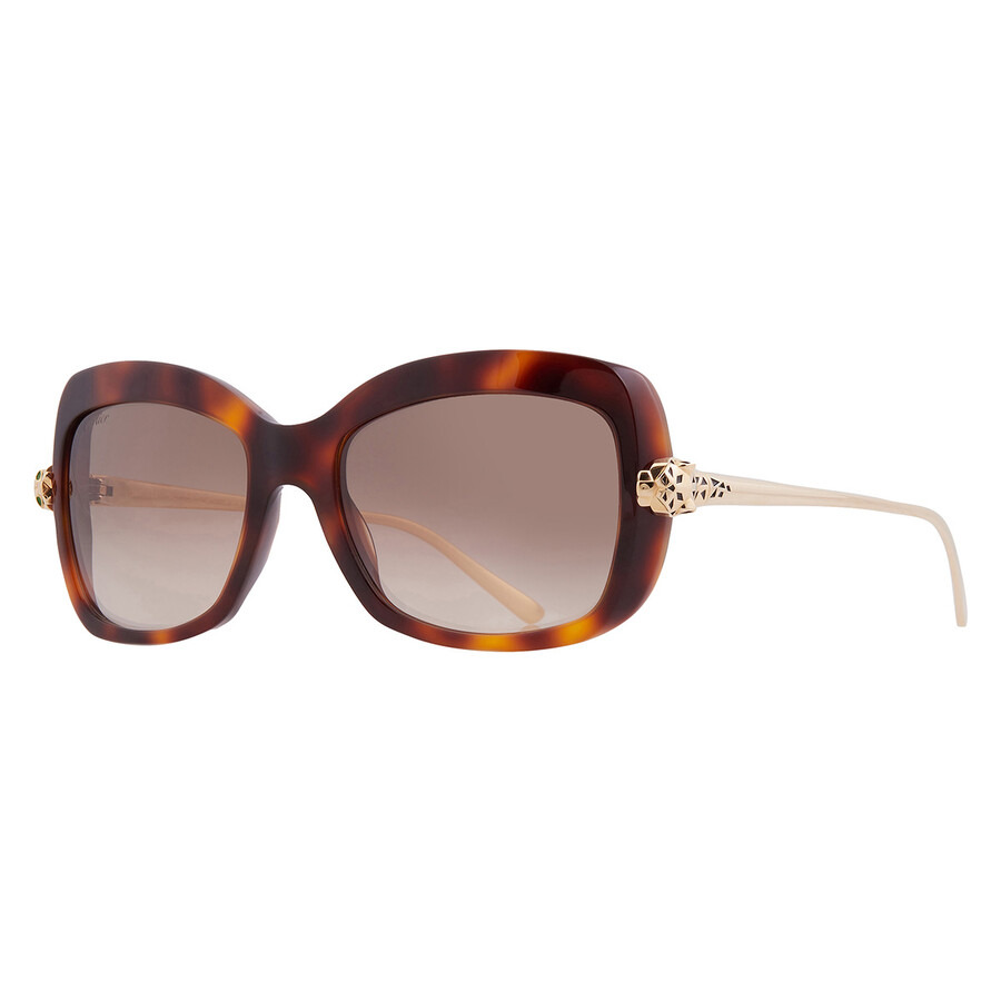 Cartier Panthere de Cartier Brown Butterfly Ladies Sunglasses CT0215S 002 55 - 2