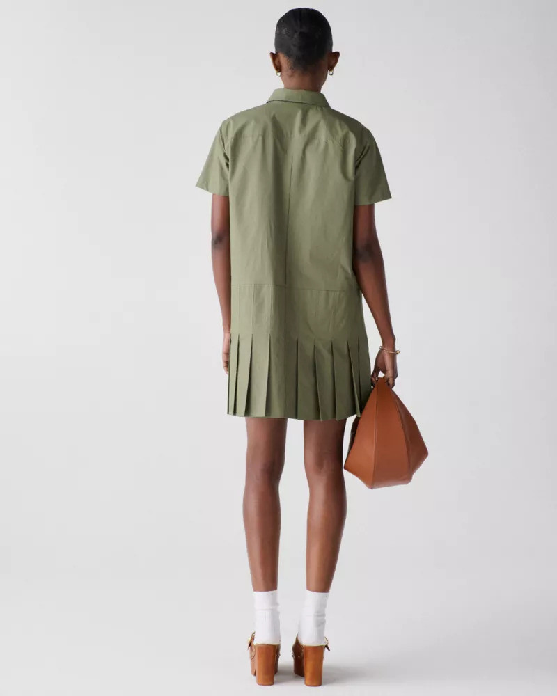 Pleated Utility Shirtdress 4