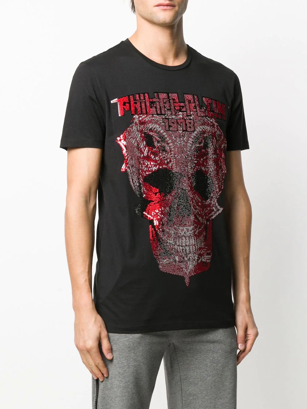 embellished skull short sleeve T-shirt - 3