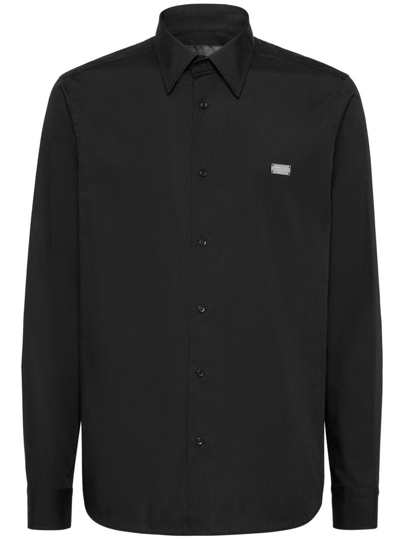 strass-skull long-sleeve shirt 1