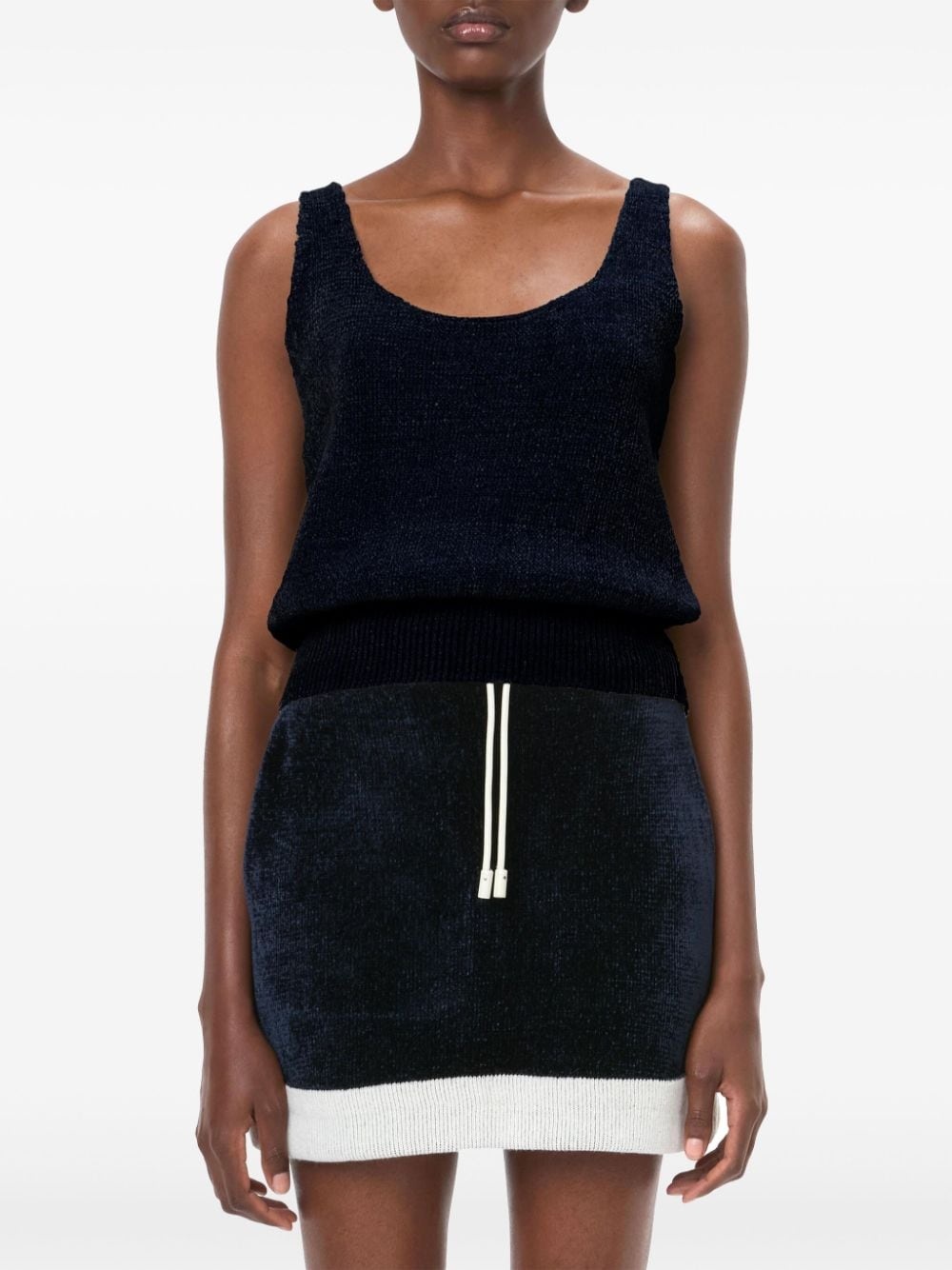 round-neck chenille tank top - 3