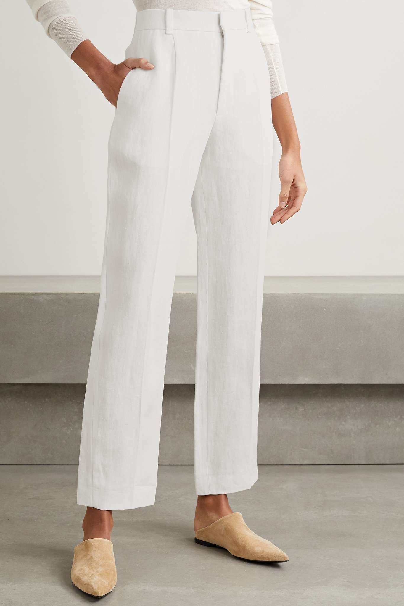 Linen tapered pants - 3