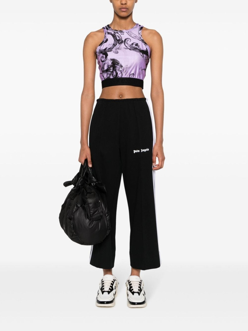VERSACE JEANS COUTURE baroque-print cropped racerback top outlook