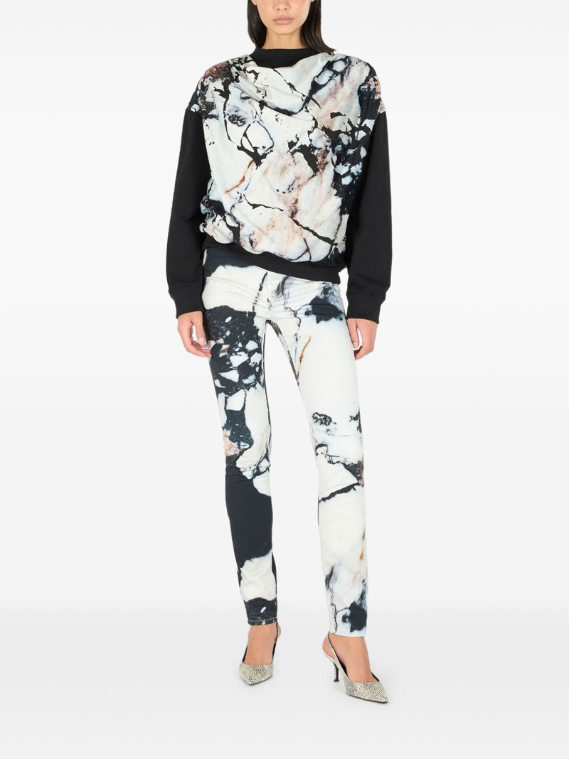 Roberto Cavalli marble-print sweatshirt outlook