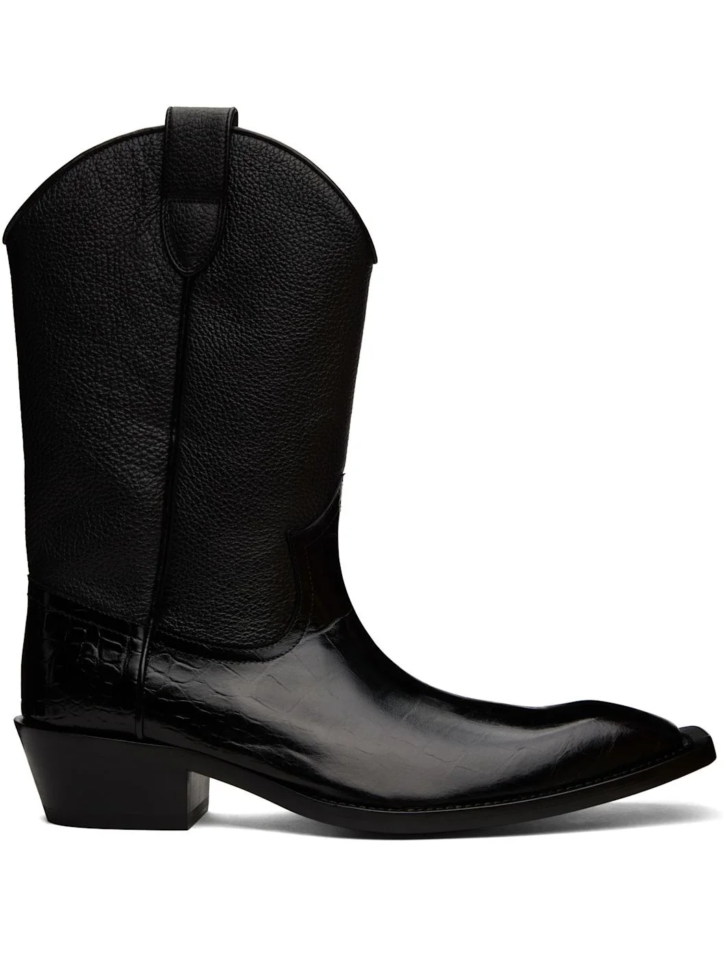 Black Cowboy Boots - 1