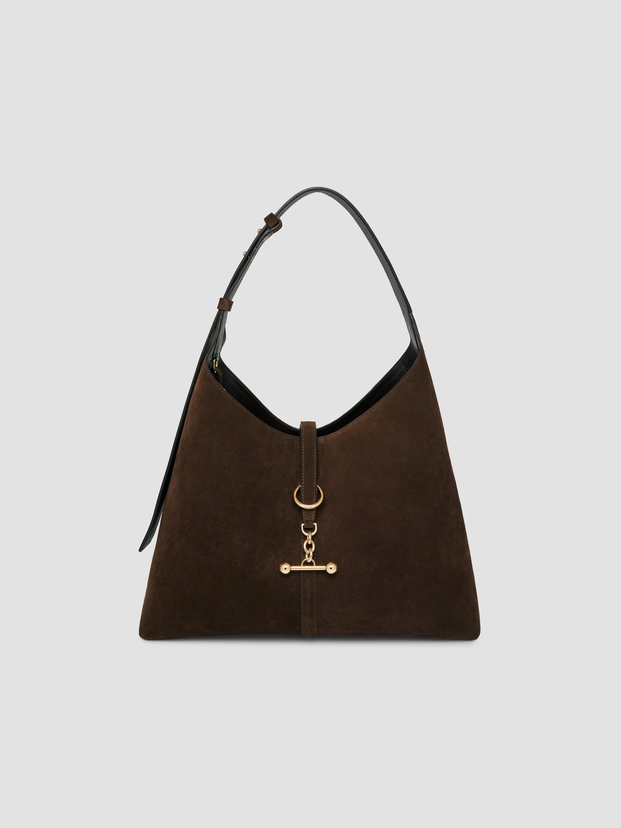 Women's Kite Maxi Suede Hobo Bag - Dark Chocolate - 1