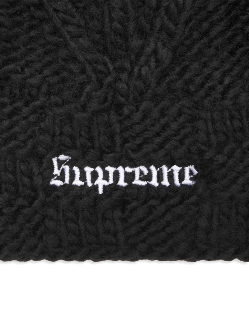 Supreme block knit "SS 25 - Black" beanie outlook