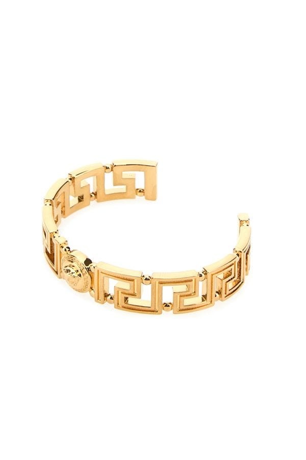 Gold metal Medusa Greca bracelet - 3