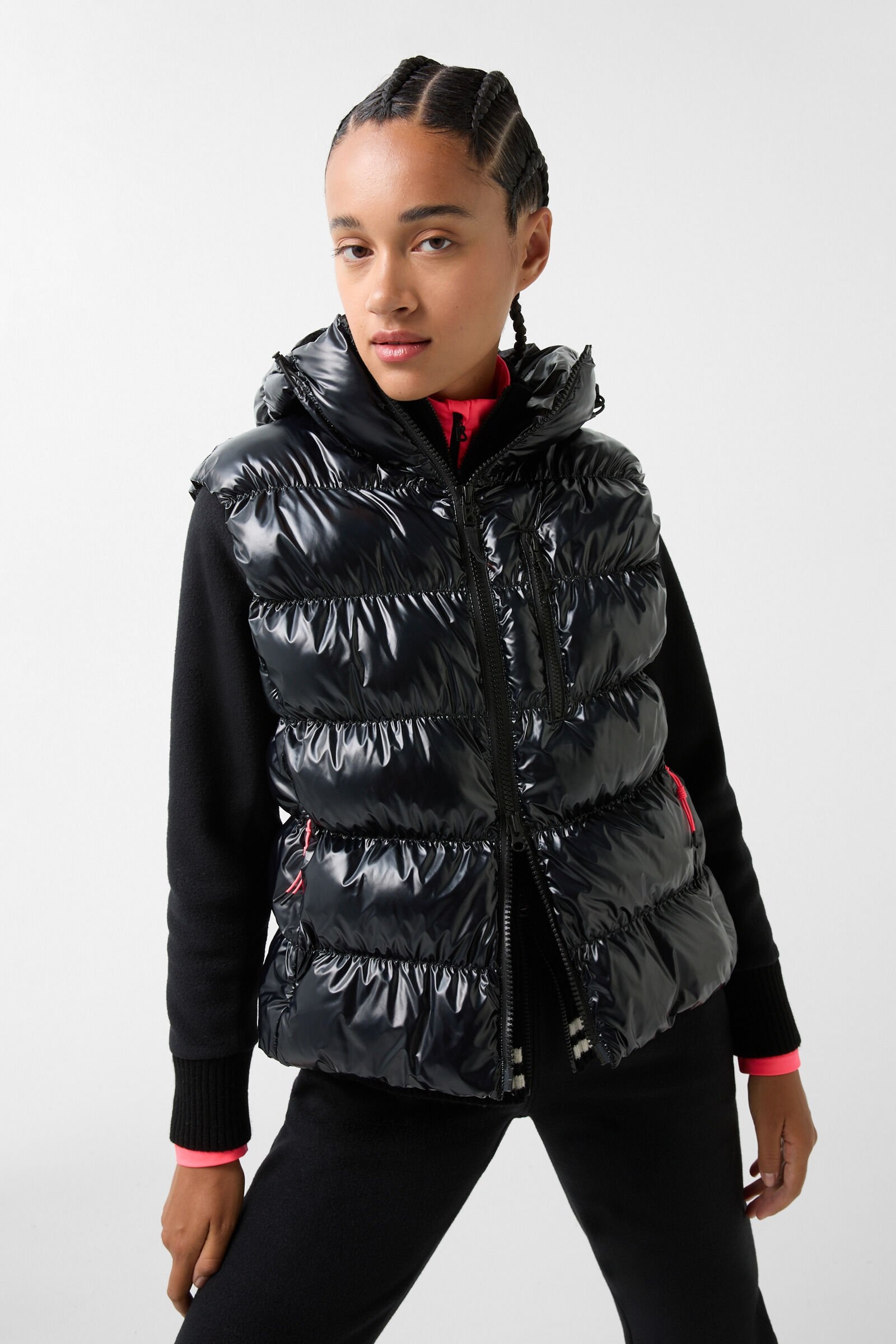 Naima Quilted waistcoat in Black - 2