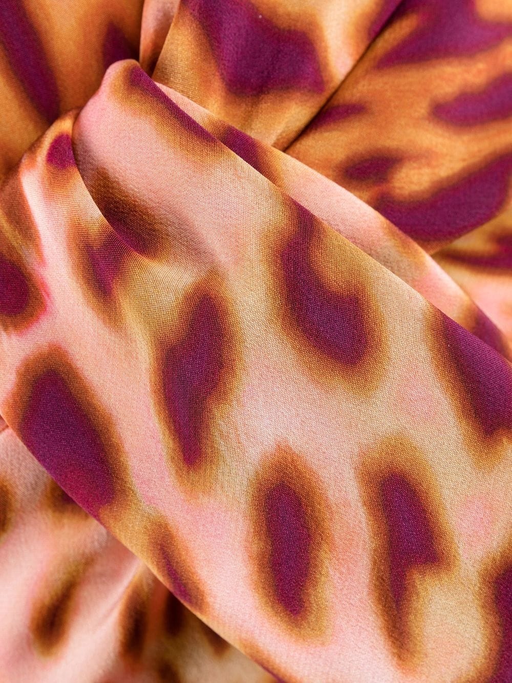 cheetah print knotted mini dress - 7