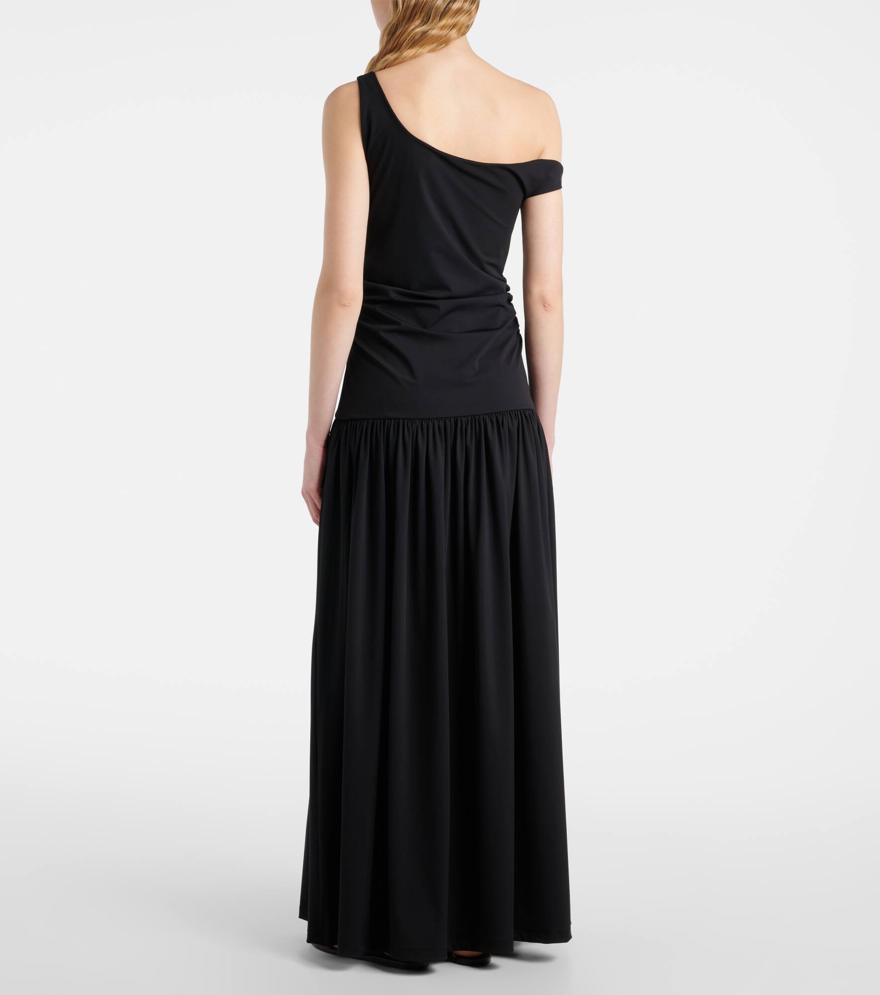 One-shoulder plissé maxi dress - 3
