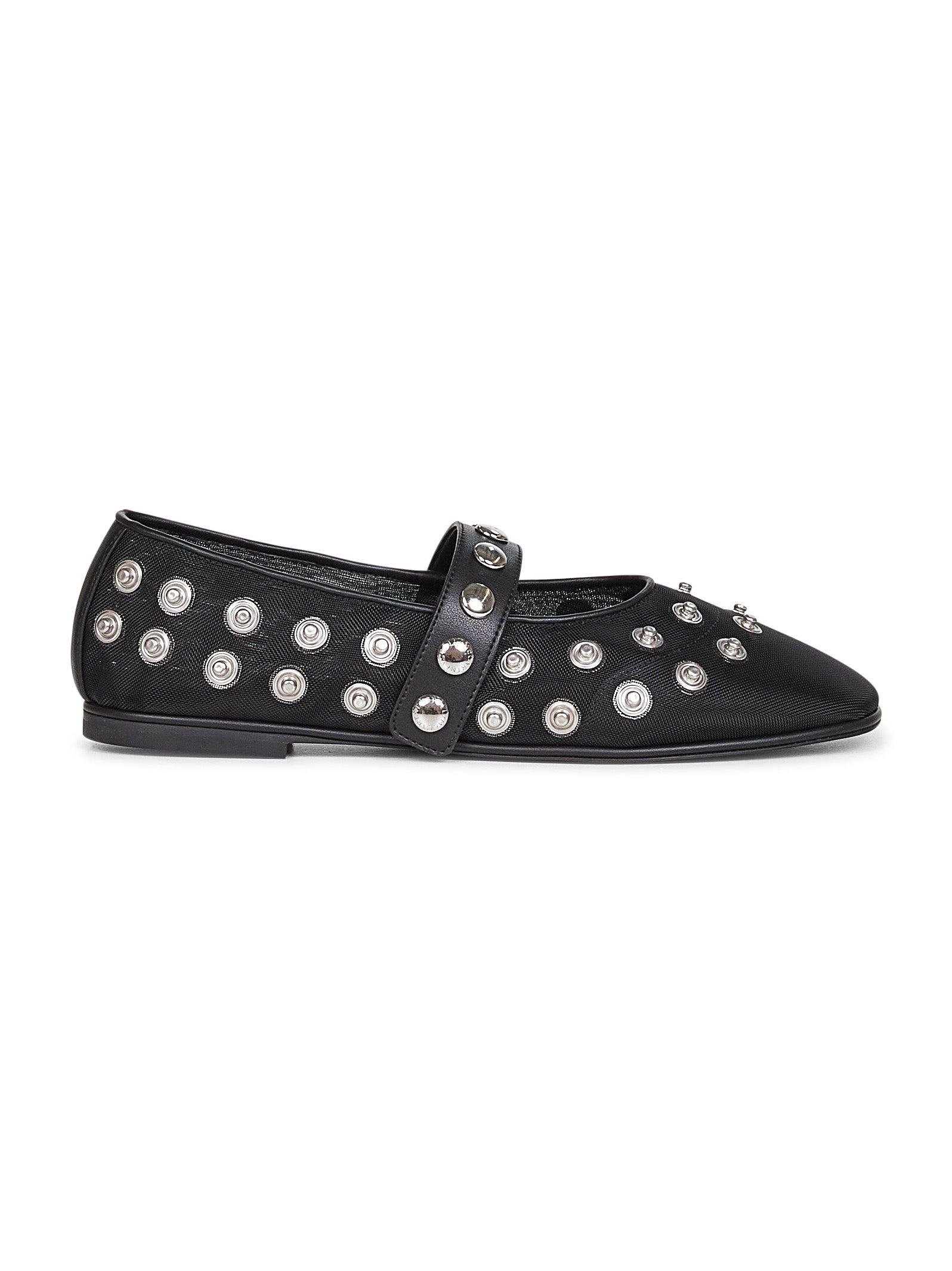 Black Ryder Popper-Studded ballet flats - 1