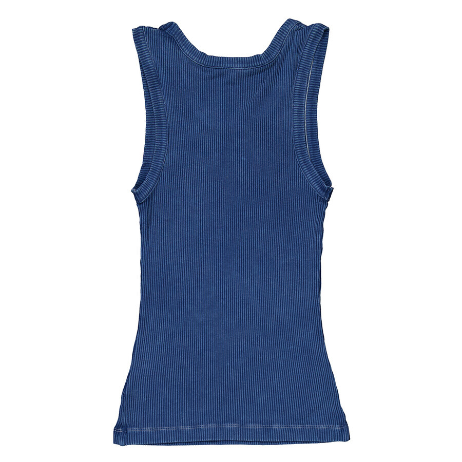 Agolde Ladies Indigo Poppy Ribbed Jersey Tank - 6