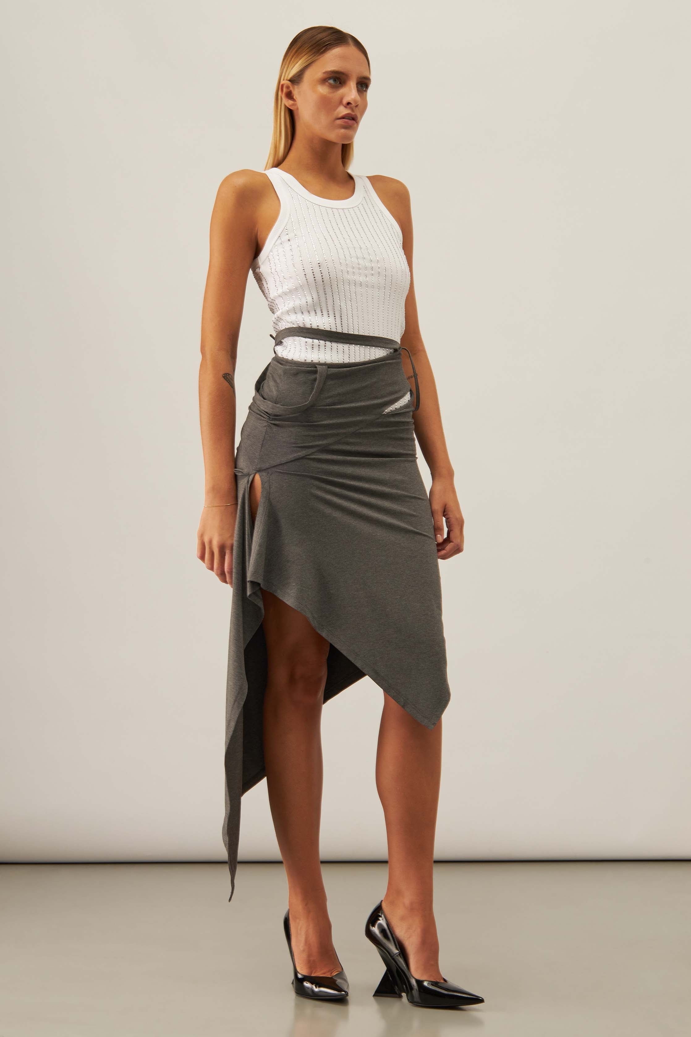 Midi Asymmetric Skirt - 2