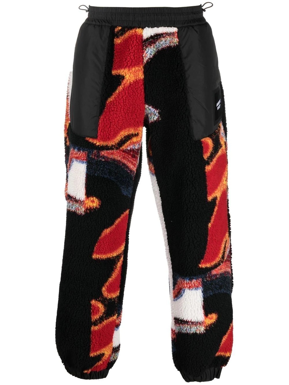 teddy-jacquard printed sweatpants - 1