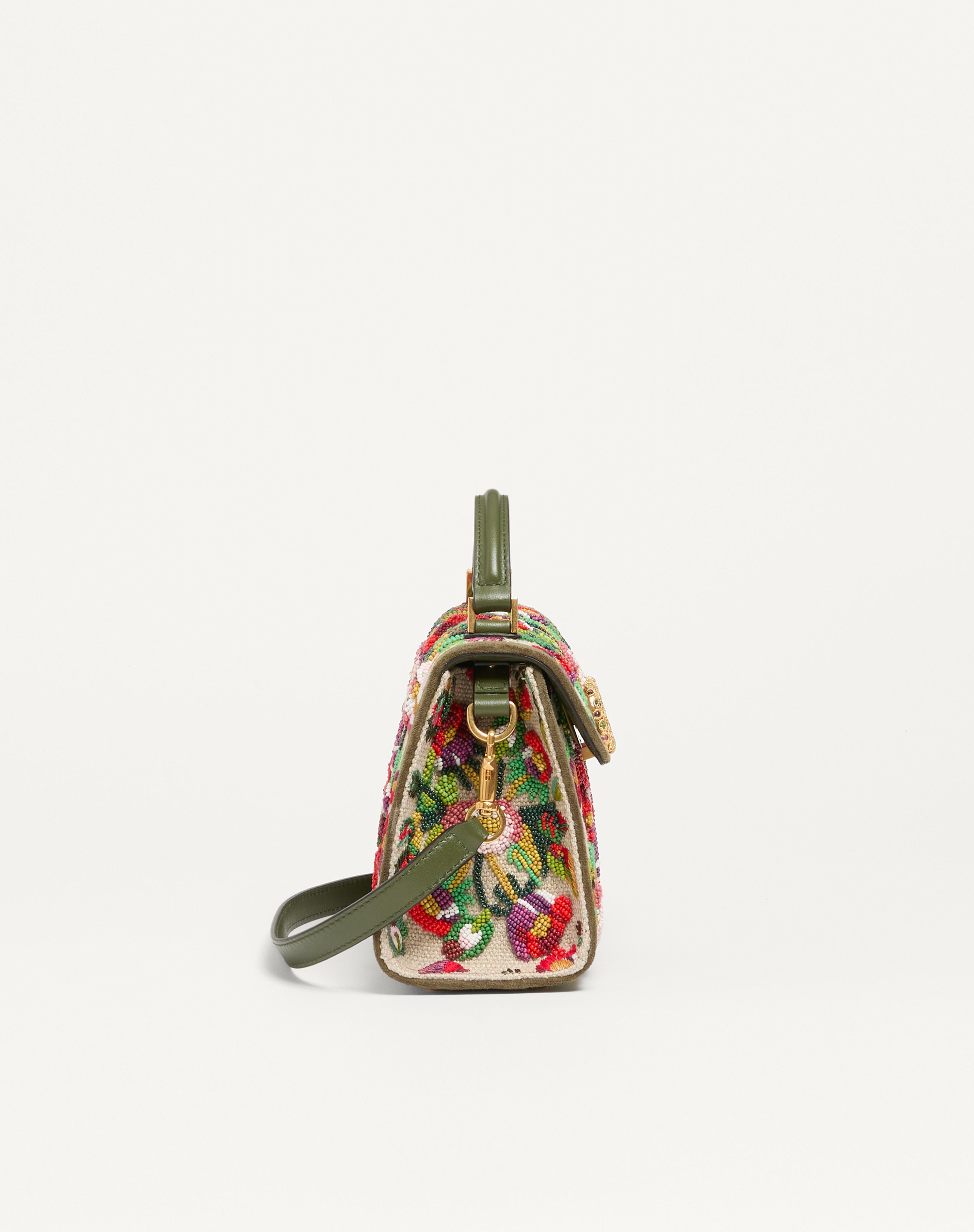 VALENTINO GARAVANI VSLING MINI EMBROIDERED HANDBAG WITH JEWEL LOGO - 4