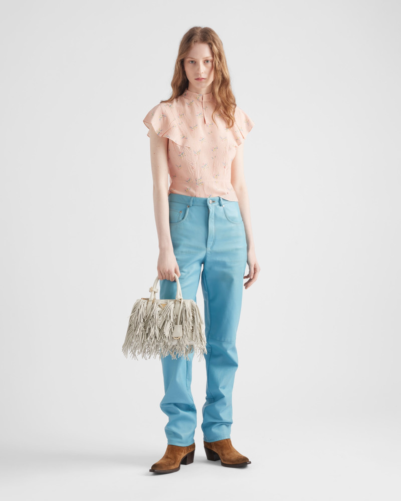Prada Prada Galleria small leather bag with fringe outlook