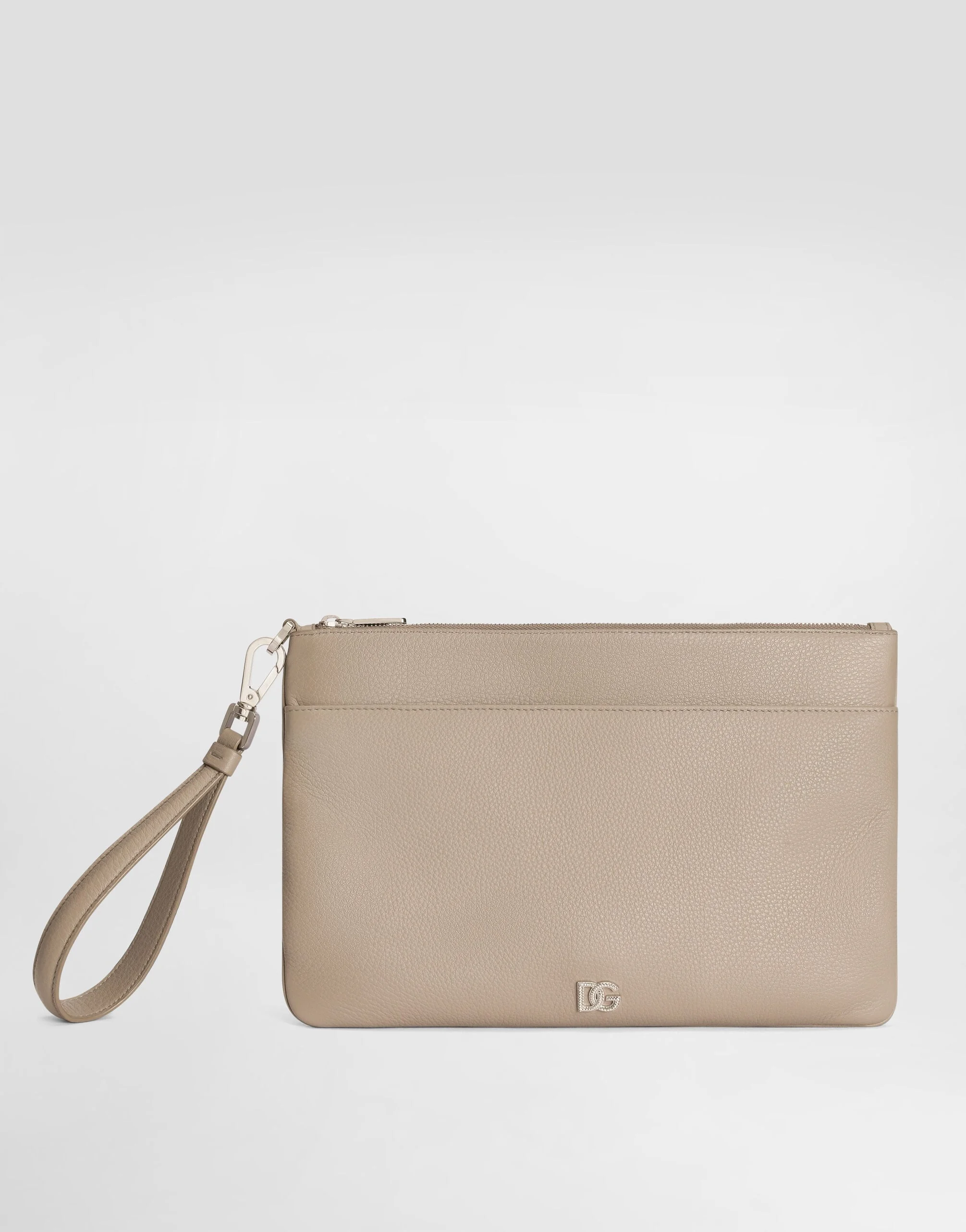 Calfskin toiletry bag with logo - 1